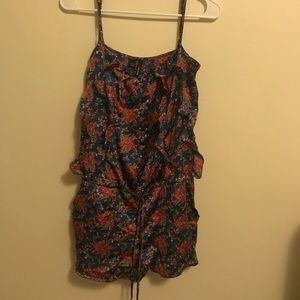 Floral Silk Romper